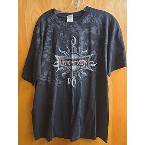 Rare Vintage ANVIL Godsmack IV 2006 Album Tour T Shirt 2000s Rock Band Black XL